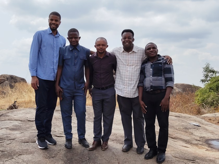 With Pastor John, Pastor Bernard, Pastor Solo and Ike