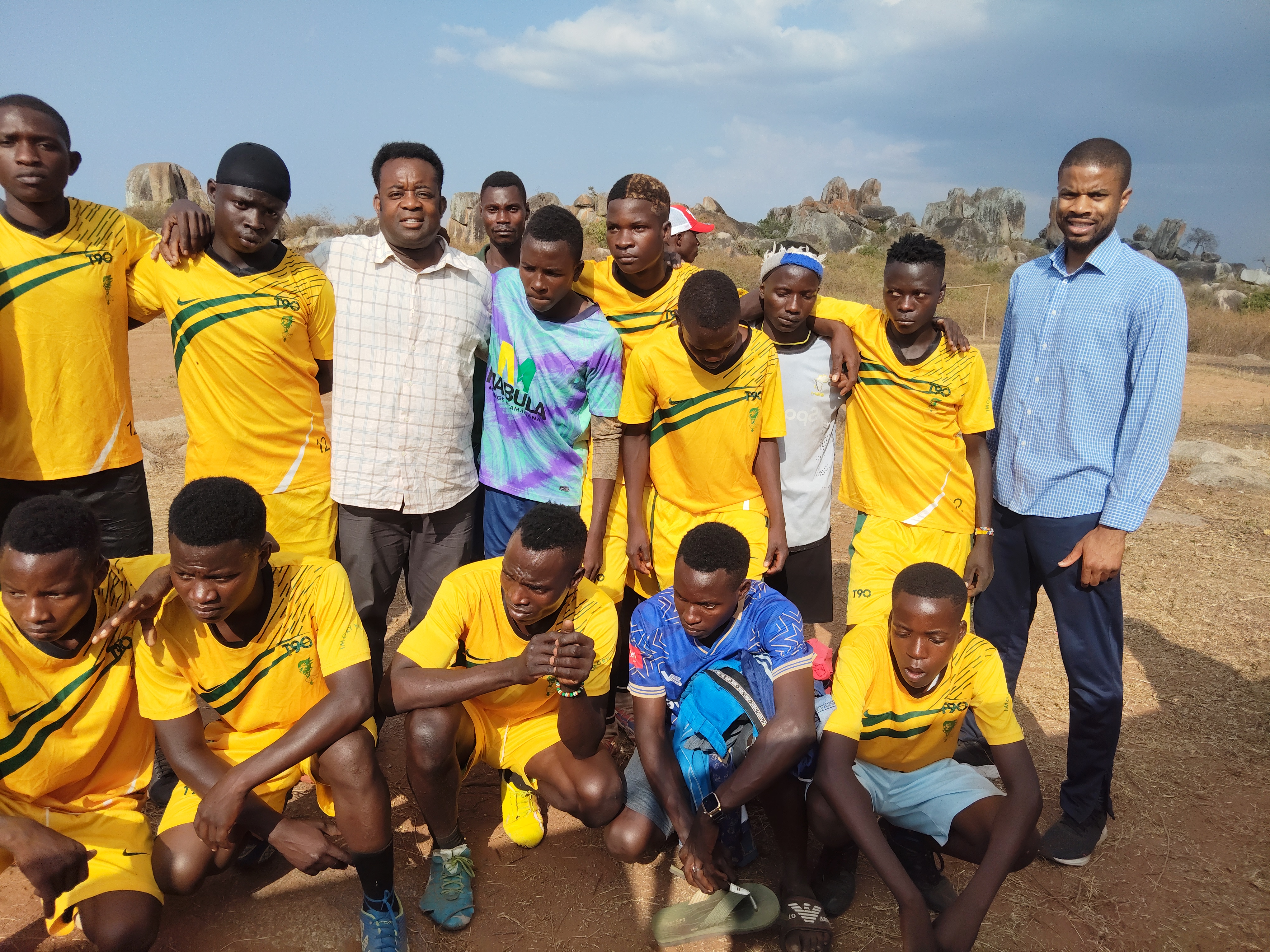 With a football team