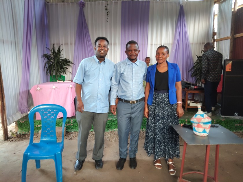 With Pastor Bernard and his wife Annastacia