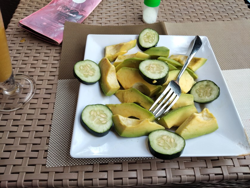 Avocado and Cucumber for lunch