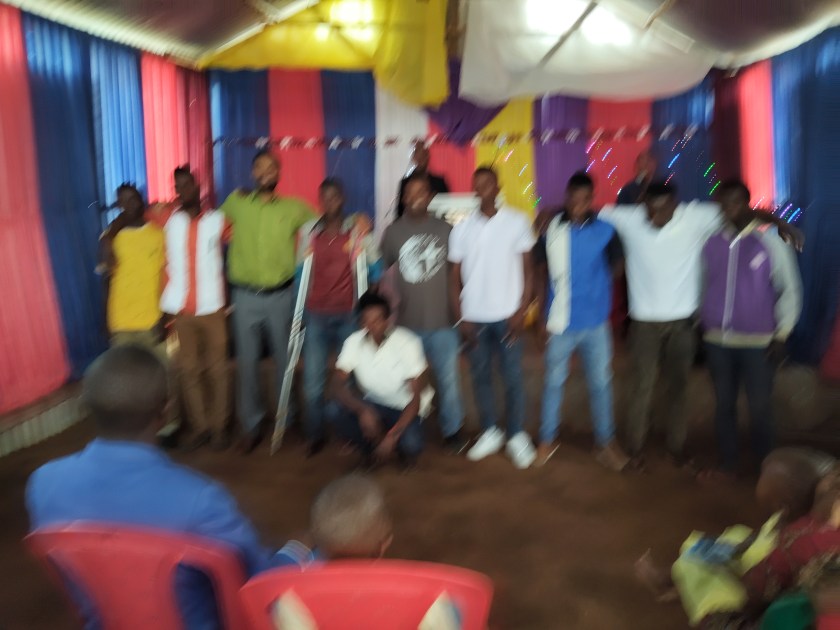 Some of the footballers who got saved and visited Church the next Sunday